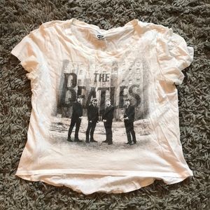 Beatles White Music Band Jersey Knit T-Shirt